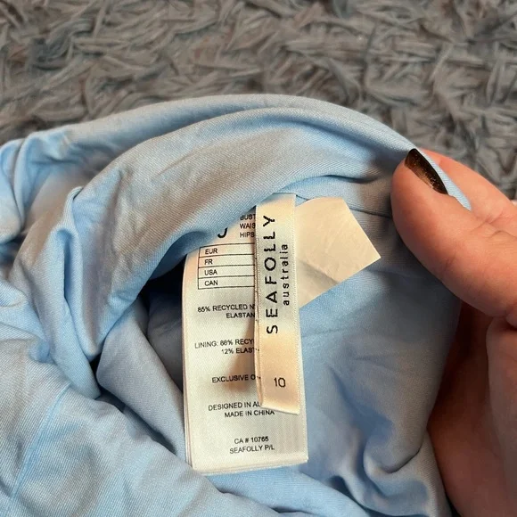 Seafolly Coast to Coast V Neck One Piece Swimsuit Size 6 - Picture 4 of 5